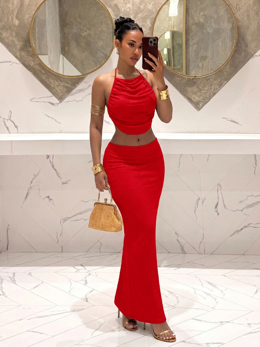 Slaydiva Women Two-Piece Outfits - Red - View 1