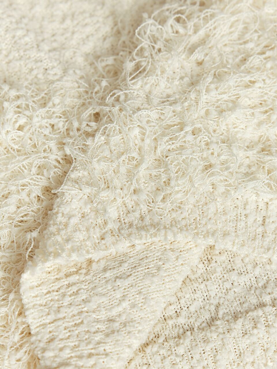 Solid Pointelle Knit Sweater Dinner Date Diner Off-White Autumn Elegant