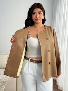 Enliva Chaquetas de talla grande - Albaricoque - Ver 8