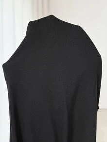 Plussiva 大尺碼孕婦刺繡騎士圖案可調腰緊身褲 - 黑色 - 查看 8