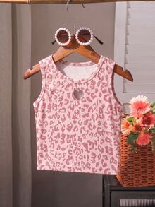 SHEIN Young Girls Tank Tops & Camis - Pink - View 4