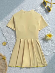 SHEIN Tween Girls One-Pieces - Yellow - View 2
