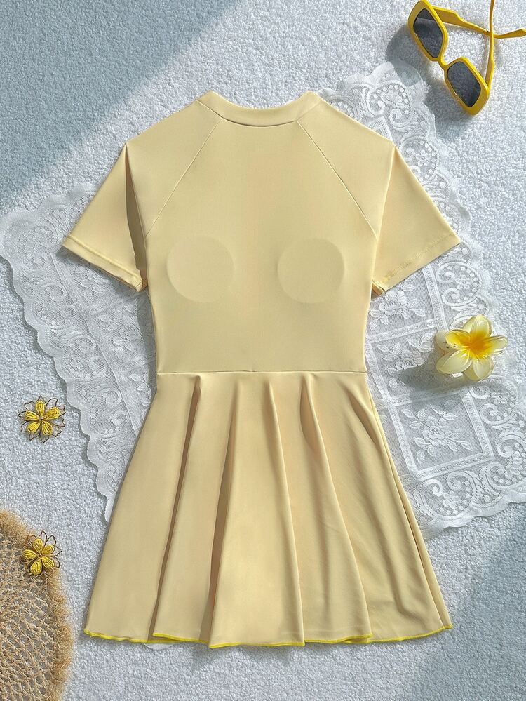 SHEIN Tween Girls One-Pieces - Yellow - View 2