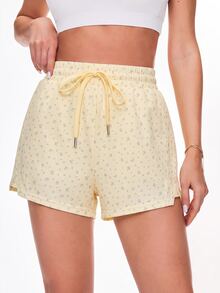 SHEIN Sovereign Charm Women Sports Shorts - Multicolor - View 5