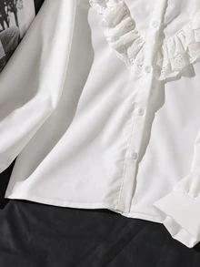 SHEIN Tween Girls Blouses - White - View 4