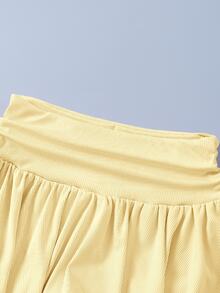 SHEIN Tween Girls T-Shirt Co-Ords - Yellow - View 5