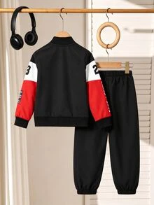 SHEIN 男童外套套裝 - 紅色 - 查看 2