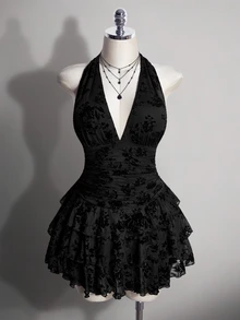 SHEIN ICON 加大洋裝 - 黑色 - 查看 3