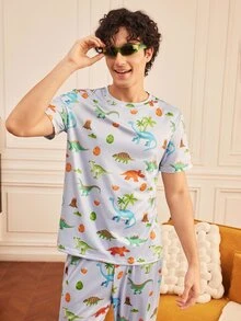 Provexi Provexi 男士家居服套裝 - 淺藍色 - 查看 5