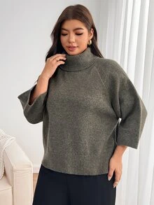 Enliva Sweater Ukuran Besar untuk Musim Dingin - Grey - View 6