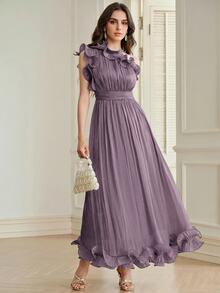 Anewsta Women Long Dresses - Bold Plum - View 5