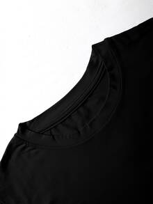 IslaSuriya Men Slogan & Skeleton Graphic Short Sleeve Tee - Black - View 5