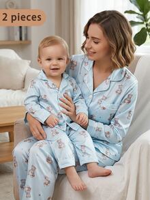 SHEIN Baby Boys Pajamas - Blue - View 6