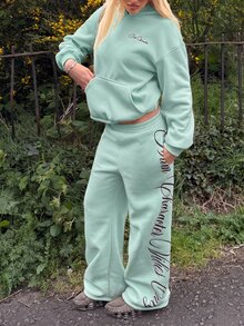 Muchica Women Two-Piece Outfits - Teal Blue - View 3