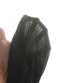 SHEIN 青少年女孩蝙蝠袖側褶皺洋裝 - 黑色 - 查看 7