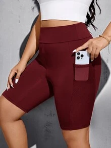 Shapeblank Leggings de talla grande - Burdeos - Ver 7