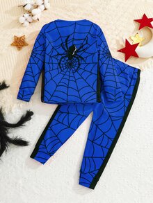 SHEIN 男童（小）家居服 - 寶藍色 - 查看 2