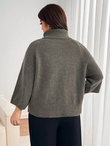 Enliva Sweater Ukuran Besar untuk Musim Dingin - Grey - View 2