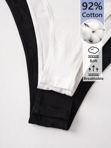 SHEIN BASICS 女士連體衣 - 黑與白 - 查看 6