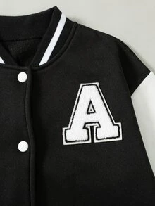 SHEIN Tween Boys Jackets - Black - View 4
