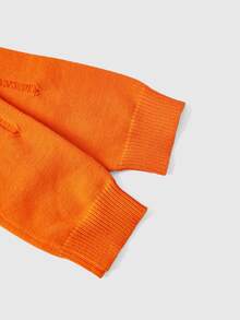Sweetness Women's Autumn/Winter Halloween Hooded Cropped Sweater, Orange Pumpkin - Multicolor - View 4