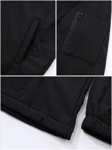 Manfinity Homme Men Teddy Lined Hooded Jacket - Black - View 7