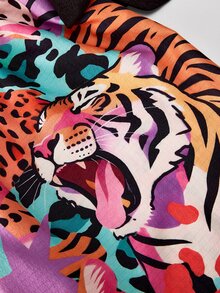 Chillnights Tiger & Floral Print Sleep Pants - Multicolor - View 5