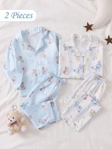 SHEIN Baby Boys Pajamas - Blue - View 1