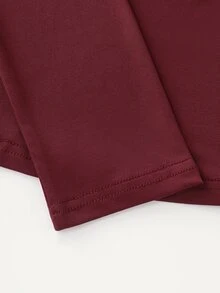 Flairista Camiseta con hombros descubiertos y fruncida - Burdeos - Ver 4