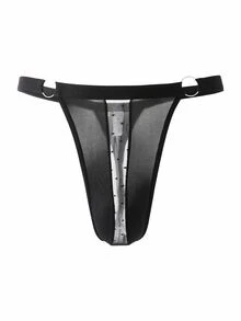 DrisQ DrisQ Men's Lace Patchwork Satin Thong 3-Pack - Multicolor - View 6