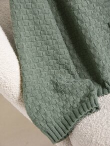 Elaquor Plus Size Autumn Casual Solid Color Frog Button Cardigan - Green - View 5