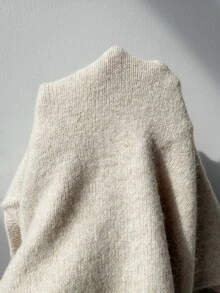Serisse Rompi Rajut Wanita dengan Bordir Bunga dan Kancing Depan, Warna Beige, Musim Gugur, Gaya Kasual Retro Vintage Era 2000-an, Atasan Wol Hangat Tanpa Lengan untuk Pakaian Kantor/Brunch - Aprikot - View 7