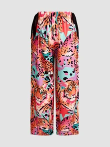 Chillnights Tiger & Floral Print Sleep Pants - Multicolor - View 2