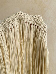 Soleia Women's Hollow Out Sexy Tassel Hem Long Sleeve Sweater Dress - Apricot - View 9