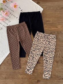 SHEIN 3PCS Baby Girls Bottoms - Multicolor - View 2