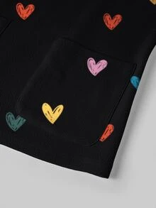 TaskEZ 1 pieza Estropajo con estampado de corazón & 1 pieza Pantalón - Multicolor - Ver 6