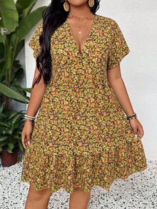 SHEIN LUNE Plus Size Dresses - Multicolor - View 5