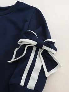 SHEIN Young Girls Sweatshirts - Blue - View 7