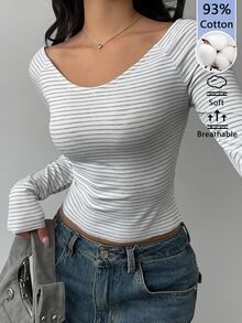 SHEIN BASICS 女士T恤 - 彩色 - 查看 4