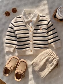 SHEIN Baby Boys Autumn Cardigans - Multicolor - View 5