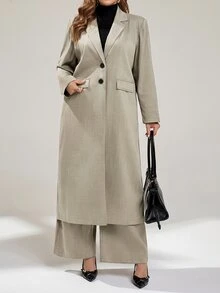 Auralis Plus Size Suit Sets - Aprikot - View 5