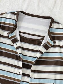 Tween Girls Outerwear Co-Ords - Brown - View 5