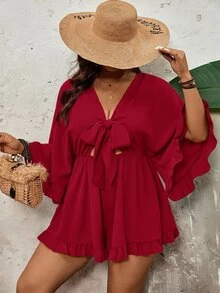 SHEIN VCAY Monos Talla Grande - Rojo - Ver 6