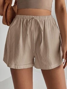 SHEIN Tall Women Shorts - Camel - View 6