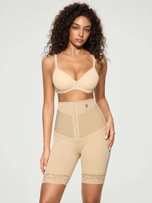 SHAPORA 1pc Women's Lace Patchwork Shaping Bottom - Apricot - View 6