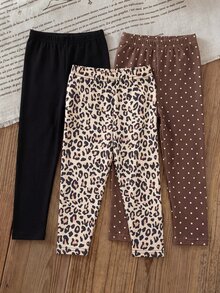 SHEIN 3PCS Baby Girls Bottoms - Multicolor - View 5