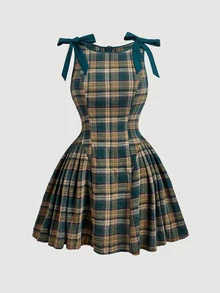 SHEIN MOD Vestidos Tallas Grandes - Verde Oscuro - Ver 1