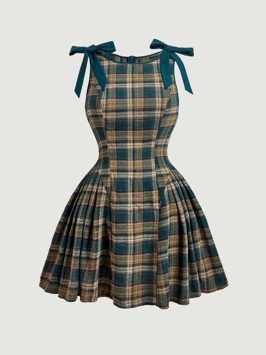 SHEIN MOD Vestidos Tallas Grandes - Verde Oscuro - Ver 1