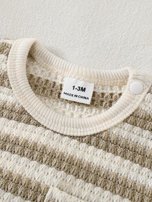 SHEIN Vintaside Kids 新生兒套裝 - 卡其色 - 查看 5