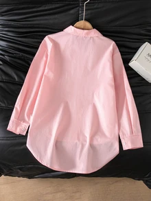 SHEIN Tween Girls Blouses - Pink - View 2